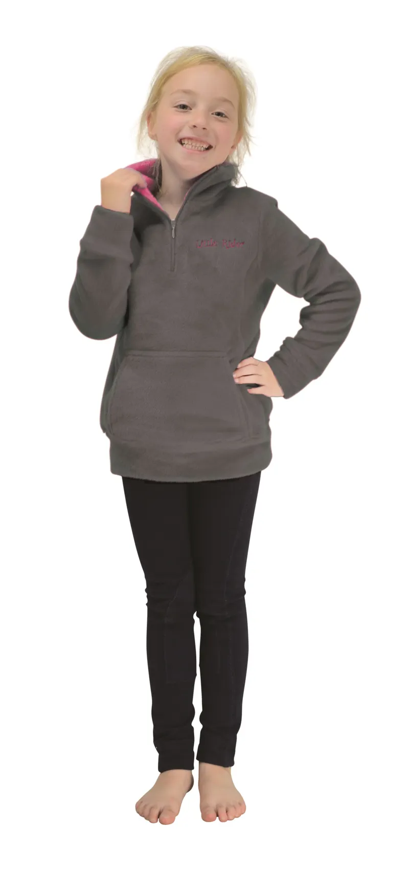 Hy Equestrian Nina Soft Fleece By Little Rider - Grey/Pink